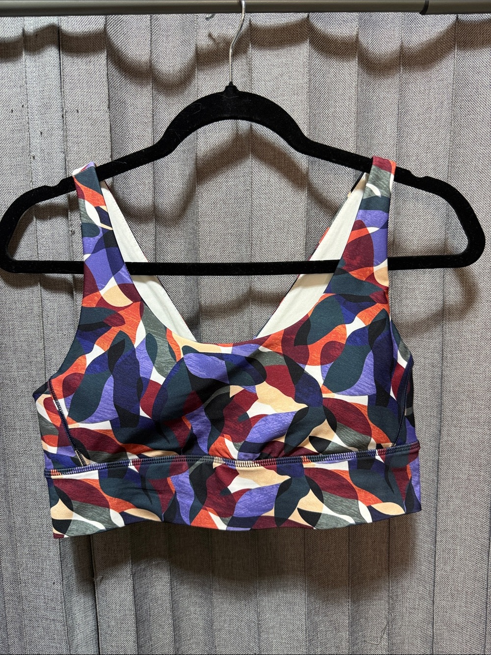 Patterned Multi-Color Sports Bralette - Picture 2 of 4